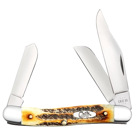 Case Cutlery Knife, Case 6.5 BoneStag Medium Stockman 65336